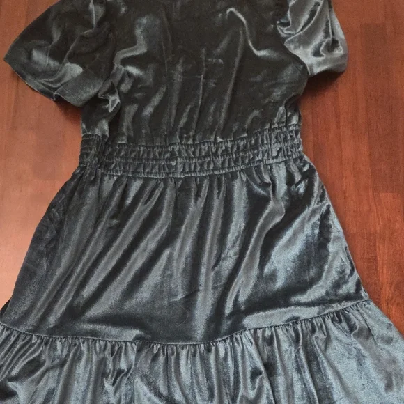 French Connection Teal Velvet Dress, With Pockets - Picture 9 of 11